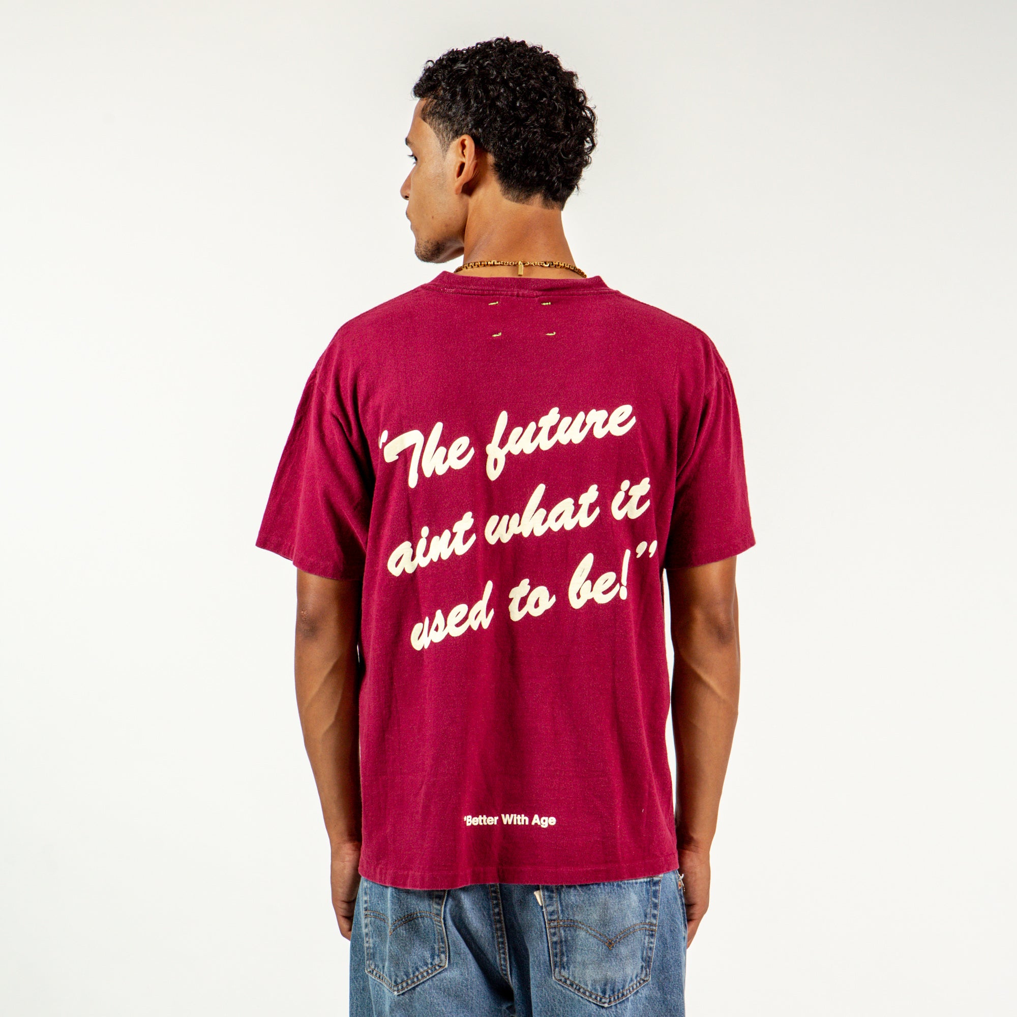 *Better With Age Area 69 T-Shirt - Burgundy