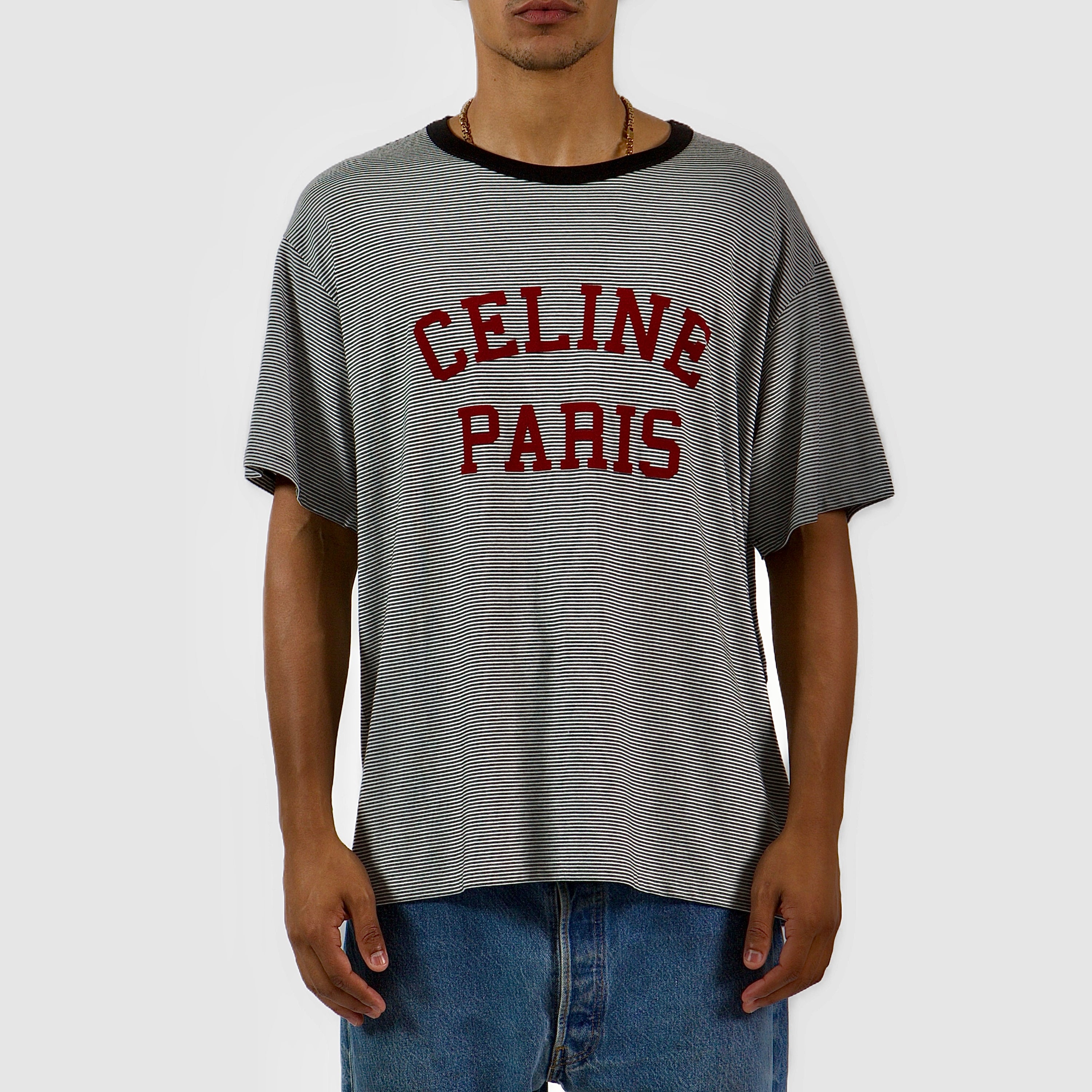 Celine Paris Striped T-Shirt