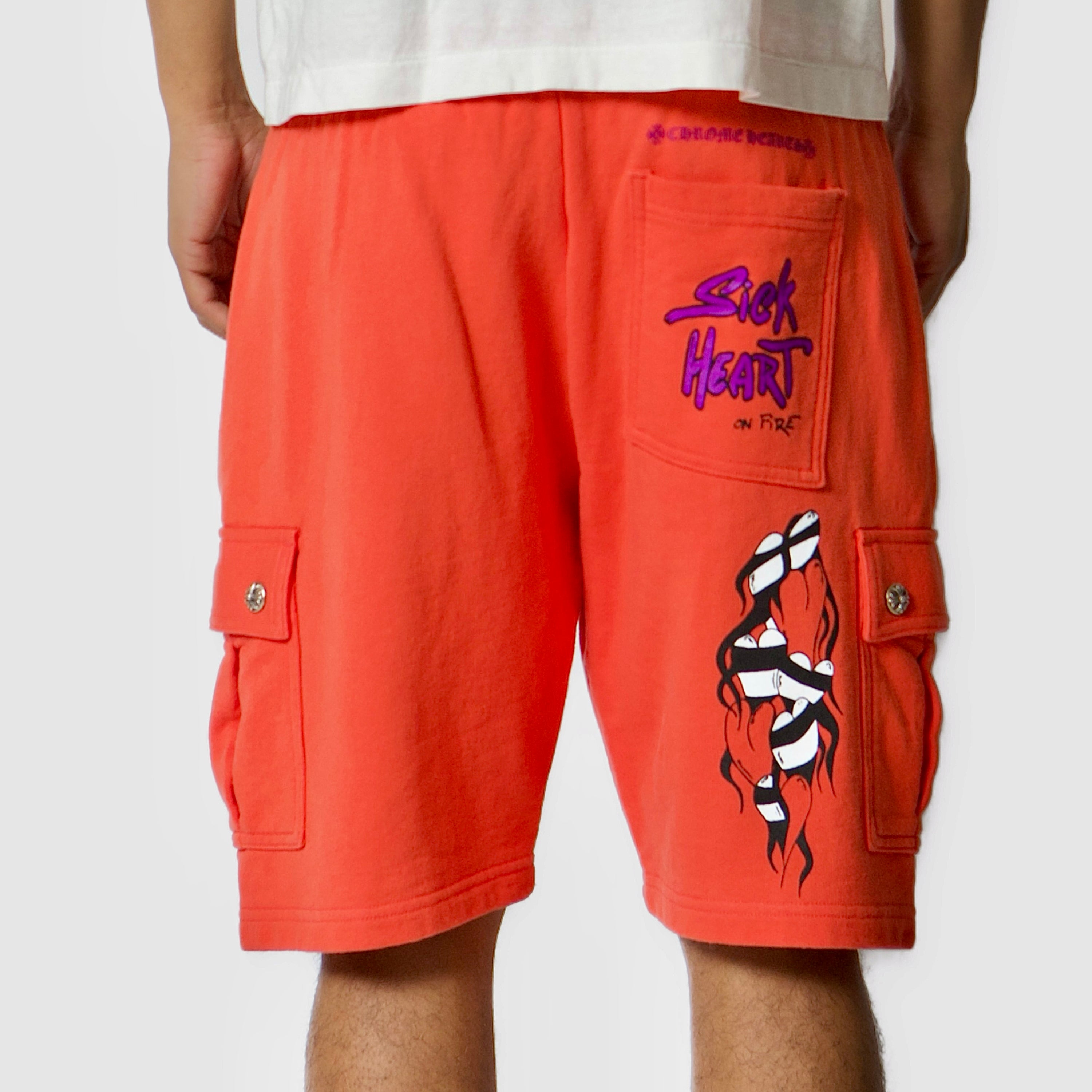 Chrome Hearts Matty Boy Spark Shorts - Orange