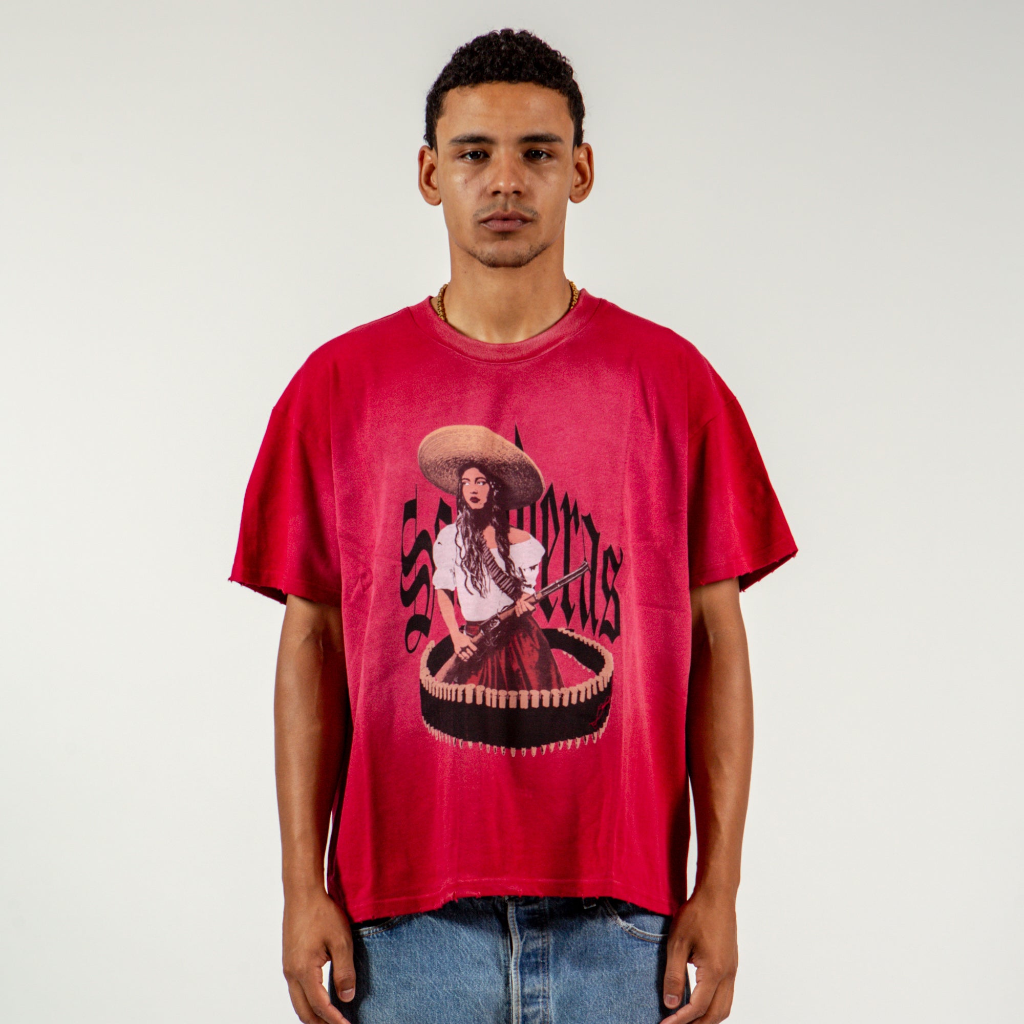 Ghetto Friends Tierra Y Libertad T-Shirt - Red